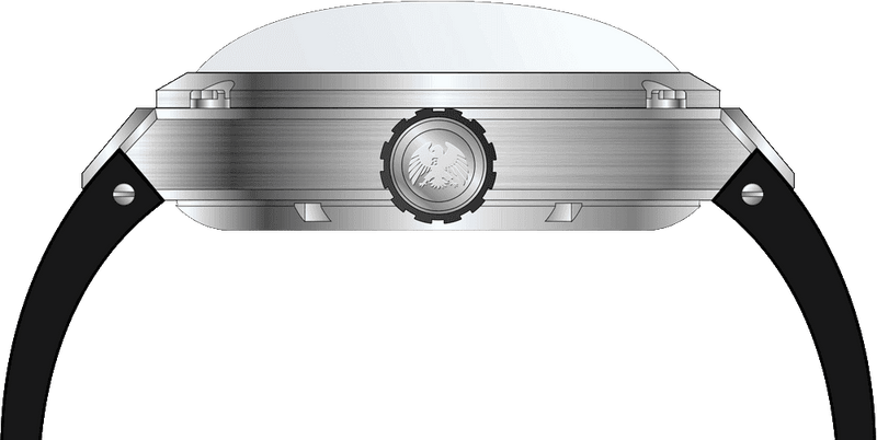 Rock Revival Hawk RRA.9031.BL - Steel Round Case Side Angle
