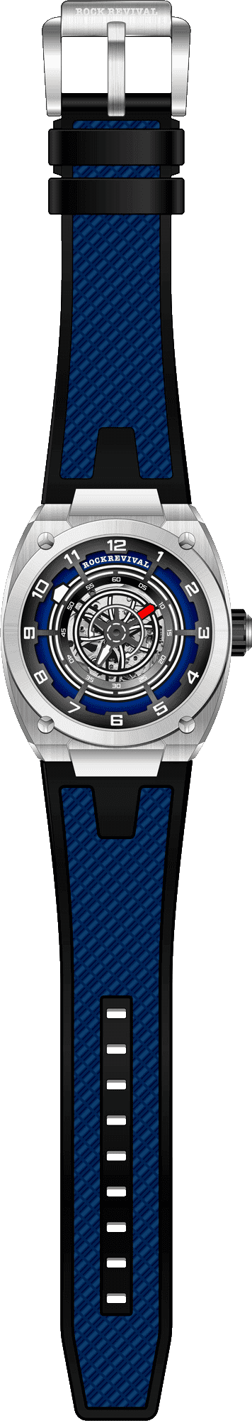 Rock Revival Hawk RRA.9031.BL - Caseback and Strap View