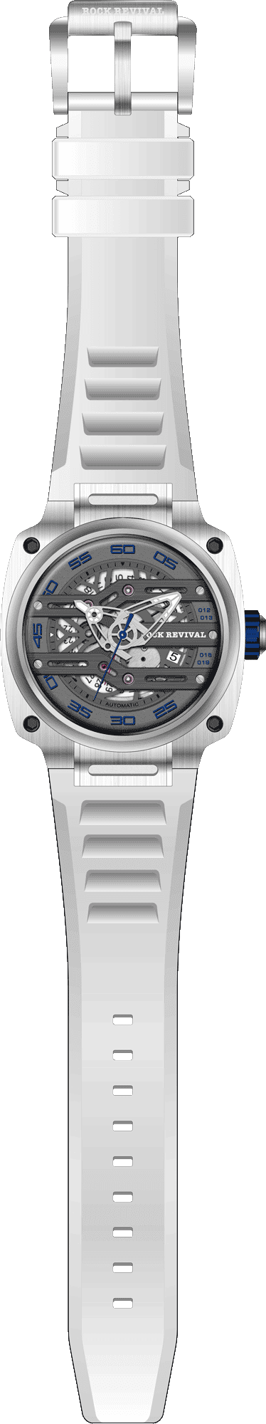 Rock Revival Macaw RRA.9037.W - Caseback and Strap View
