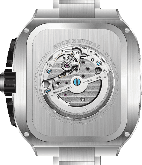 Rock Revival Wolf RRA.9056.G - Sapphire Crystal and Green Dial Detail