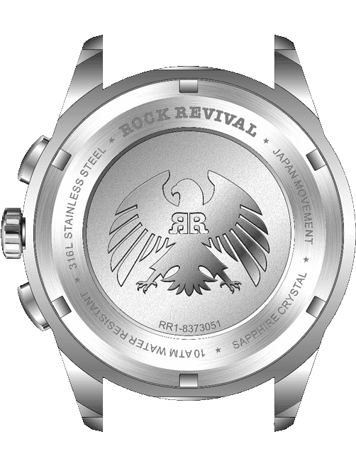 Rock Revival Kite RRQ-8373-2 - Sapphire Crystal and Blue and White Dial Detail