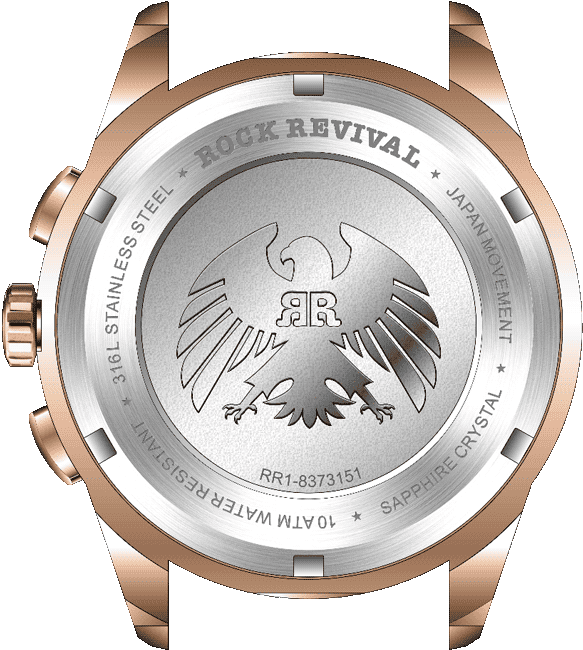 Rock Revival Kite RRQ-8373-4 - Sapphire Crystal and Olive Green and White Dial Detail