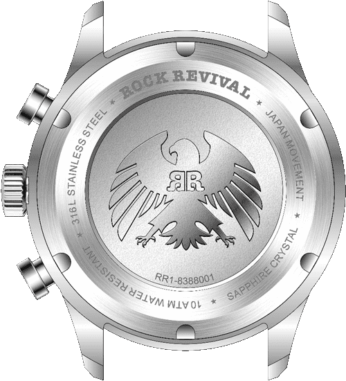 Rock Revival Oxford RRQ-8388-1 - Sapphire Crystal and Magenta and Black Dial Detail