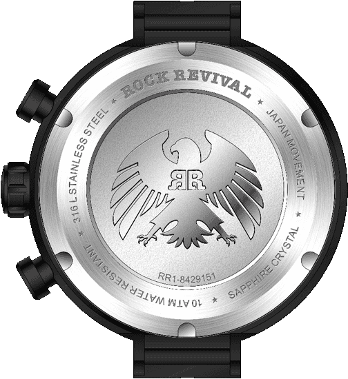 Rock Revival Macaw RRQ-8429-5 - Sapphire Crystal and Green and Red Dial Detail