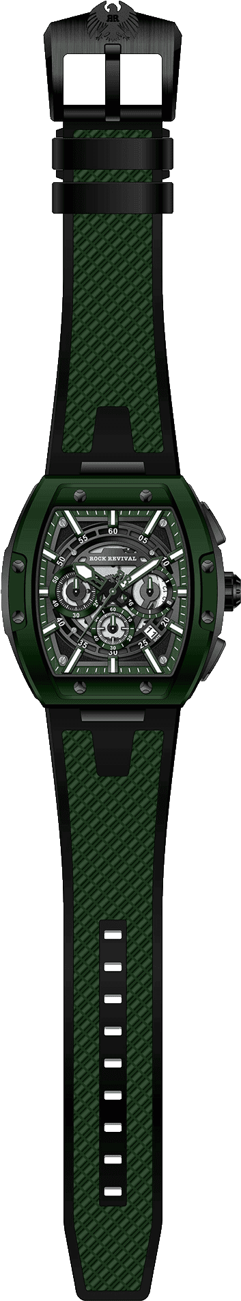 Rock Revival Wolf RRQ-9051-1 - Caseback and Strap View