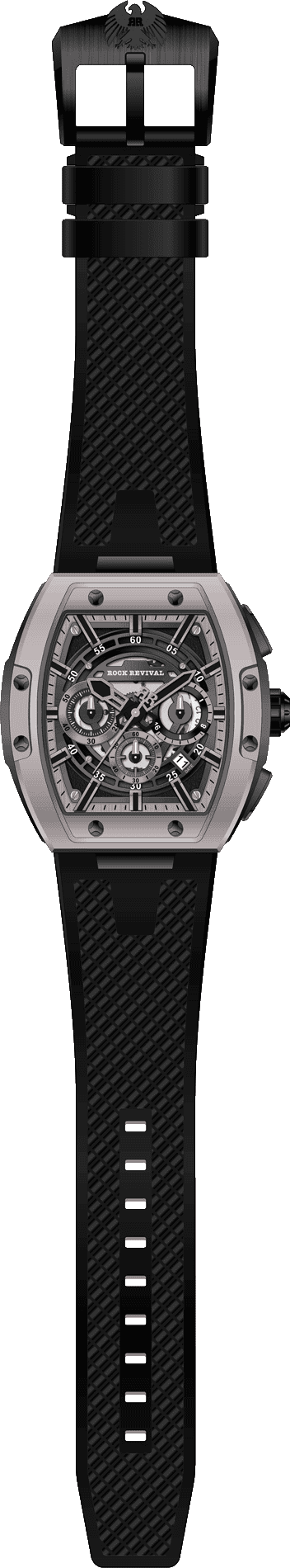 Rock Revival Wolf RRQ-9051-2 - Caseback and Strap View