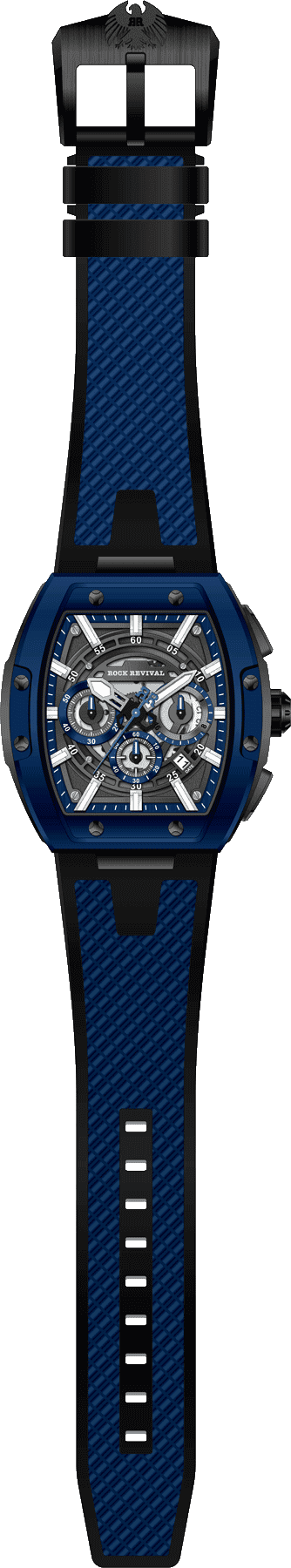 Rock Revival Wolf RRQ-9051-6 - Caseback and Strap View