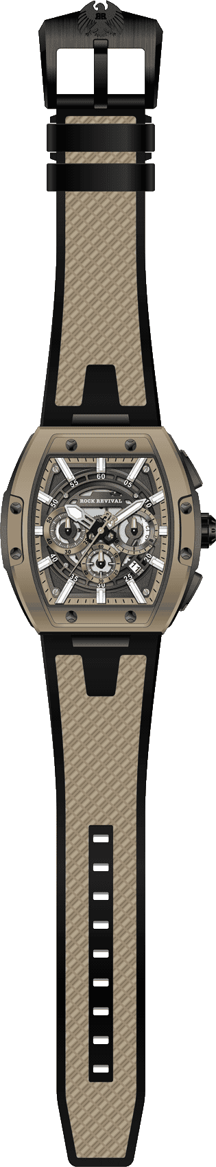 Rock Revival Wolf RRQ-9051-7 - Caseback and Strap View