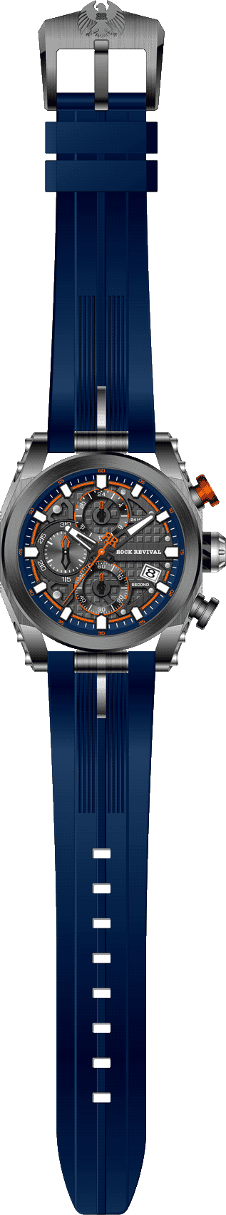 Rock Revival Kite RRQ-9052-2 - Caseback and Strap View