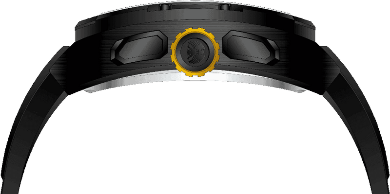 Rock Revival Wolf RRQ-9059-4 - Black Square Case Side Angle