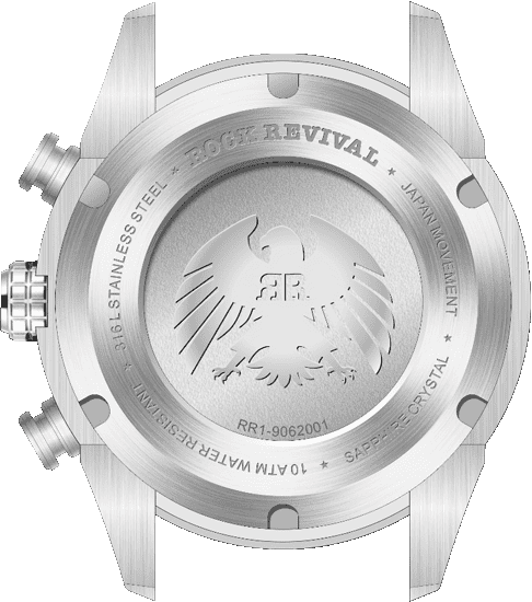Rock Revival Kite RRQ-9062-1 - Sapphire Crystal and Green Dial Detail
