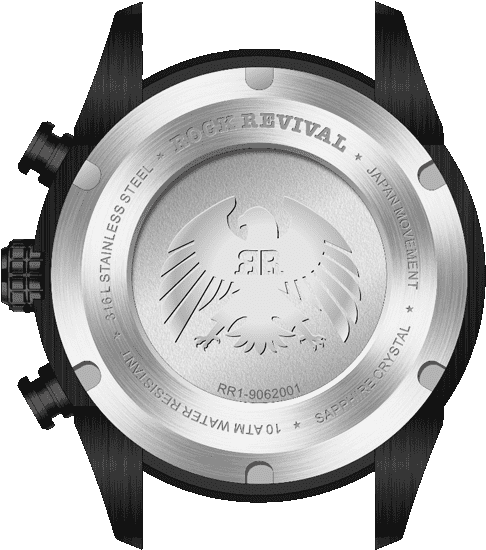 Rock Revival Kite RRQ-9062-7 - Sapphire Crystal and Green and Black Dial Detail