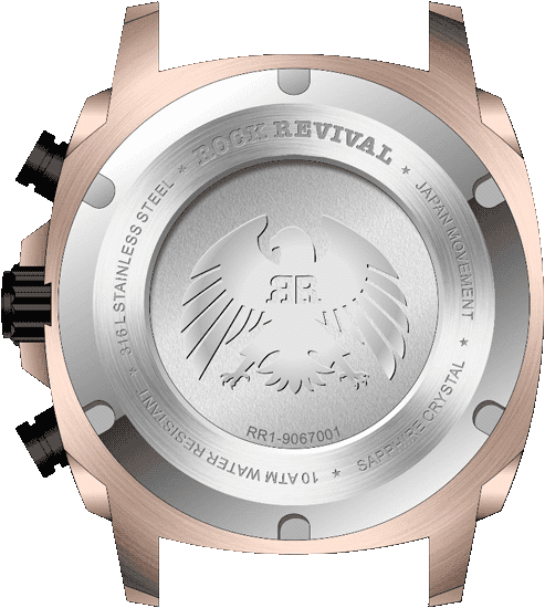 Rock Revival Kite RRQ-9067-6 - Sapphire Crystal and Blue and Black Dial Detail