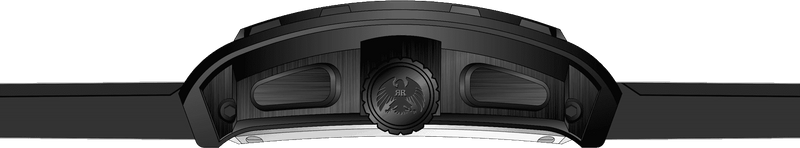 Rock Revival Macaw RRQ.6413.B.B - Black Tonneau Case Side Angle