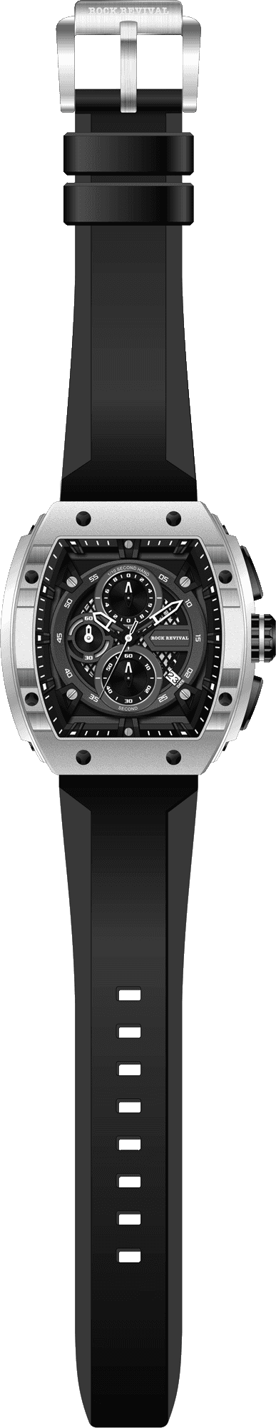 Rock Revival Macaw RRQ.6413.B - Caseback and Strap View