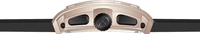 Rock Revival Macaw RRQ.6413.RG.B - Rose Gold Tonneau Case Side Angle