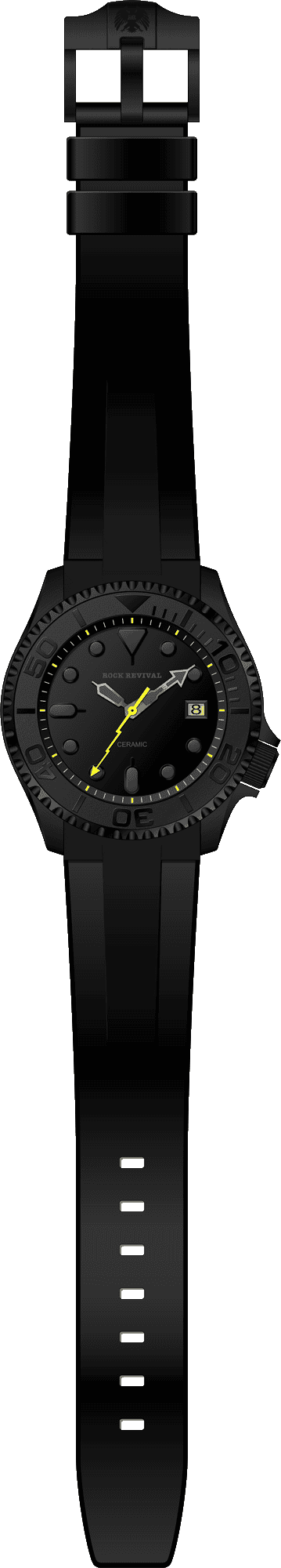 Rock Revival Kite RRQ.8141.B.B - Caseback and Strap View