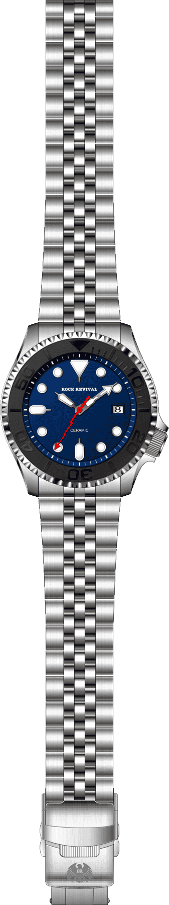 Rock Revival Kite RRQ.8141.BL - Caseback and Strap View