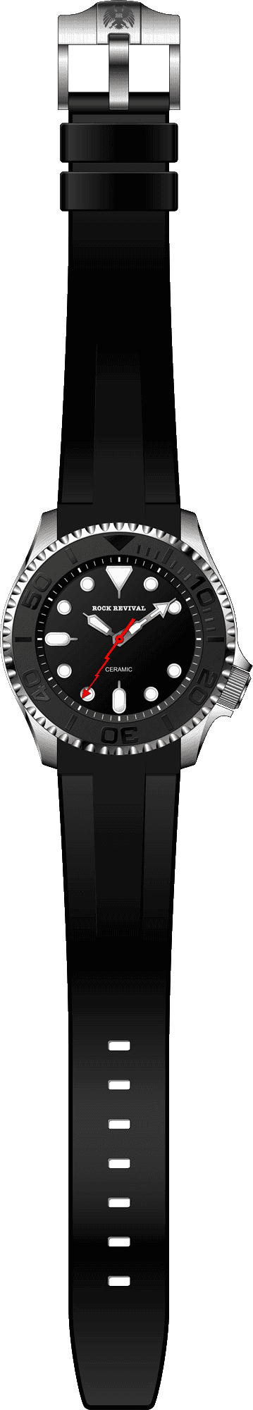 Rock Revival Kite RRQ.8141.B - Caseback and Strap View