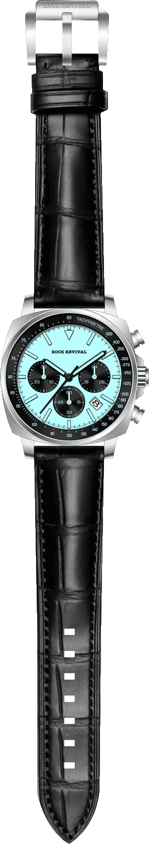 Rock Revival Kite RRQ.9012.TQ - Caseback and Strap View